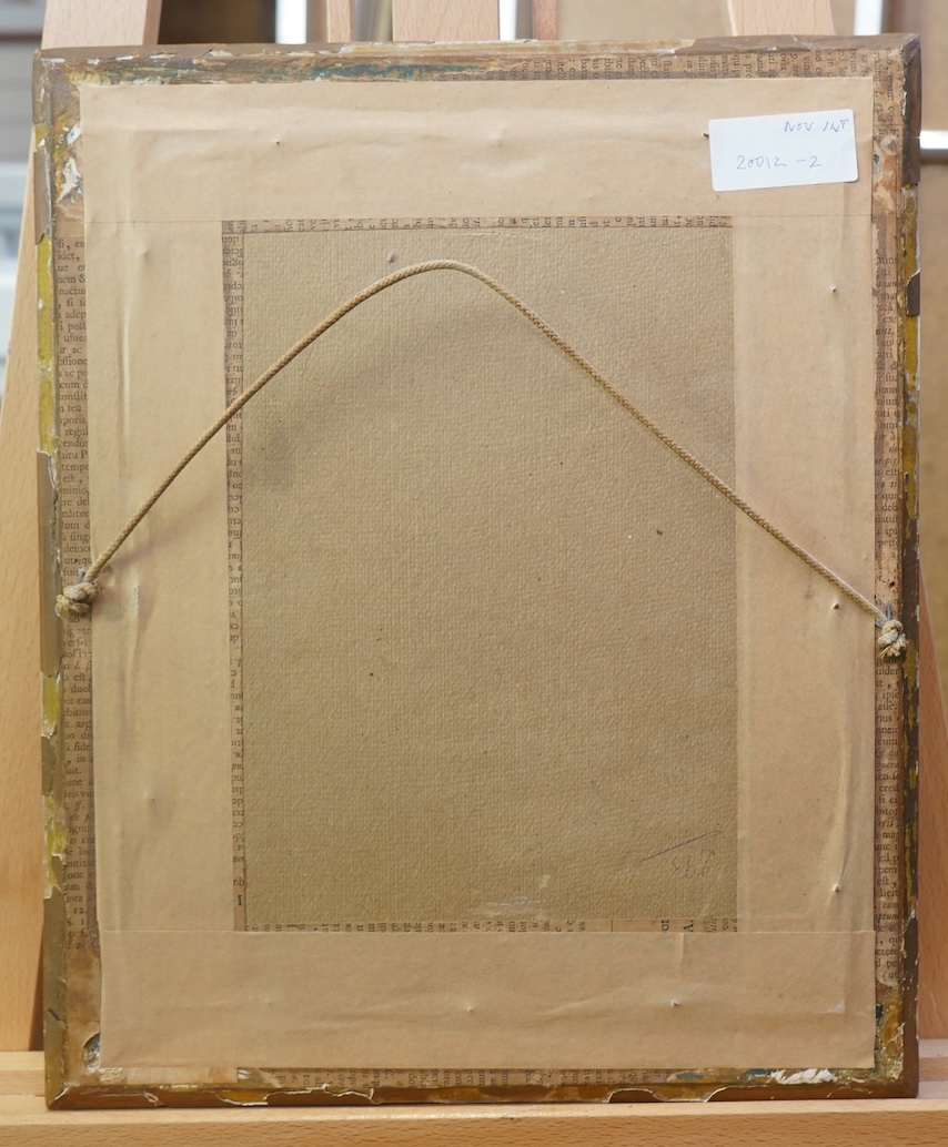 Johann Gottlieb Glume, German 1711-1778, Full length study of a girl holding a cherry sprig